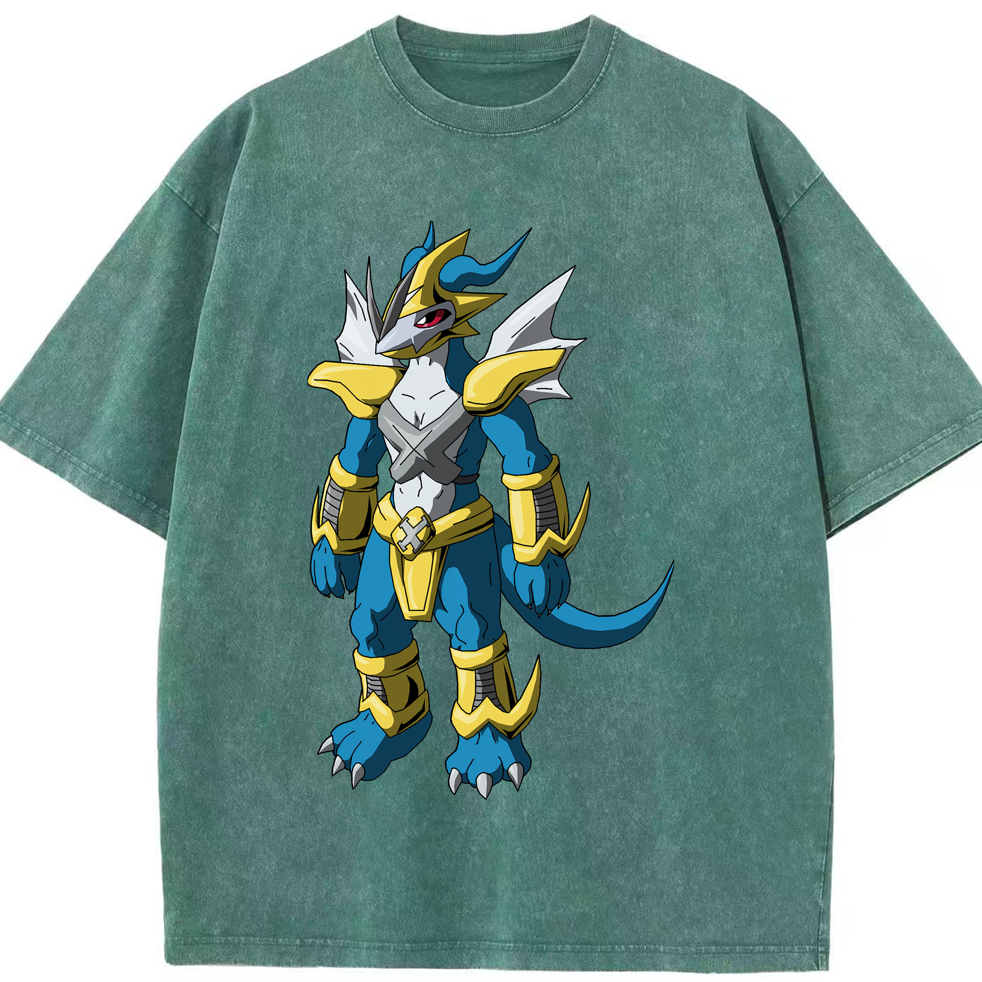（画像用） Digimon デジタルモンスター/デジモン 綿100% ヴィンテージ風 半袖Tシャツ（フロントプリント）